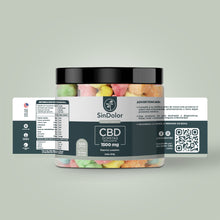 Cargar imagen en el visor de la galería, Sin Dolor CBD | Gomitas de CBD Ositos Aciditos Full Spectrum | 750mg - 1500mg