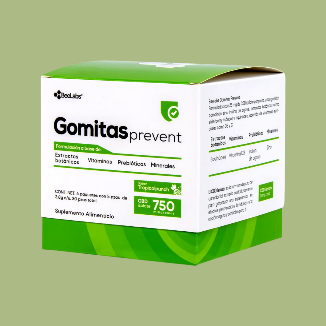 Bee Labs | Gomitas CBD + Vitaminas PREVENT 10 mg/pza | 3O piezas