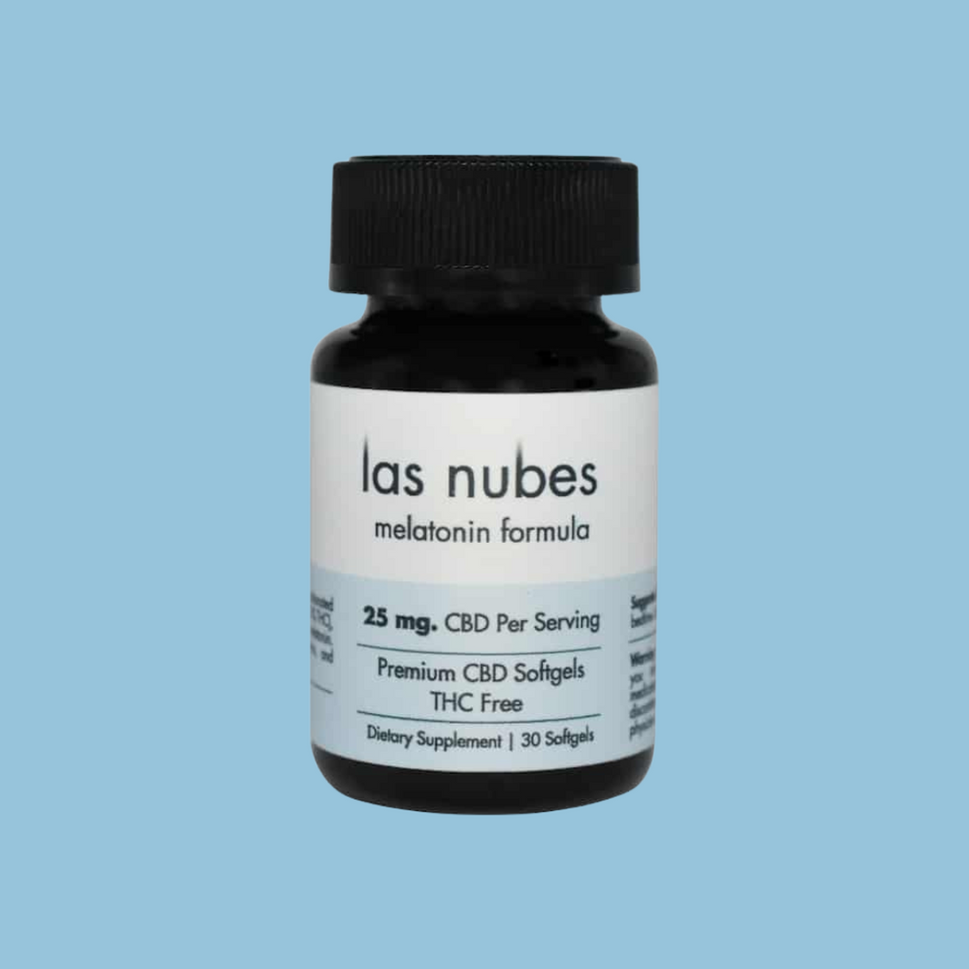 Las Nubes CBD | Cápsulas Blandas CBD + Melatonina | 25 mg
