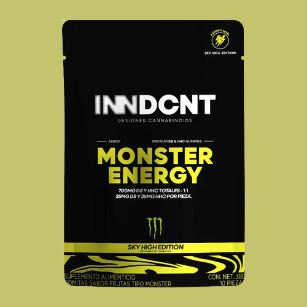 INNDCNT | Gomitas Sky High HHC 35 mg/pieza + Delta 8 THC | 35 mg/pieza | 5 piezas | Monster Energy
