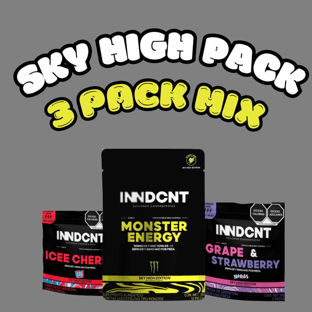 SKY HIGH 3 Pack | Inndnct Mix de Gomitas HHC + D8