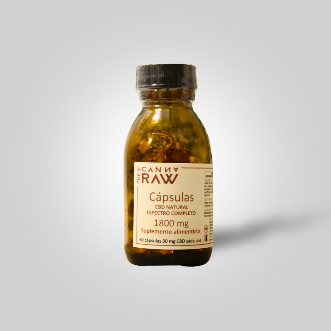 The Canna Raw | Cápsulas de CBD Full Spectrum | 1800 mg | 60 Caps